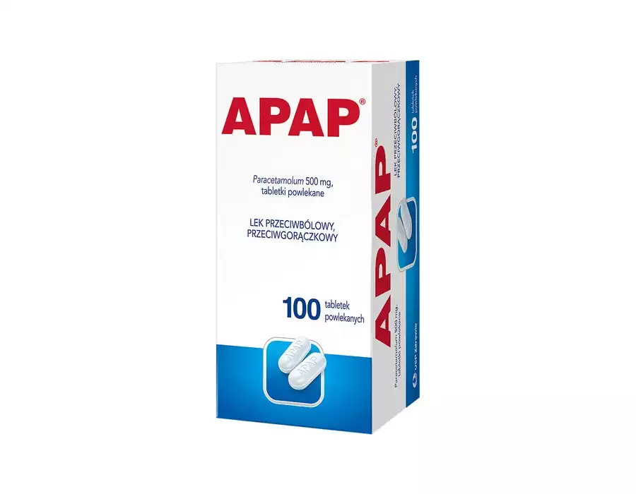 APAP 500 mg 100 tabletek (duże opakowanie)