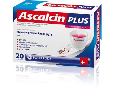 Ascalcin PLUS smak malinowy 20sasz