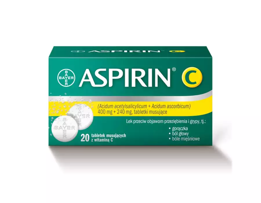 Aspirin C 20 tabletek musujących na ból i gorączkę