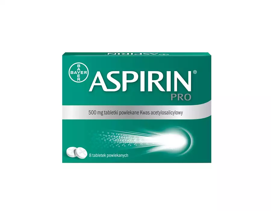 Aspirin PRO 500 mg 8 tabletek powlekanych