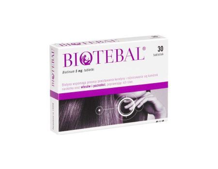 Biotebal 5 mg 30 tabletek z biotyną