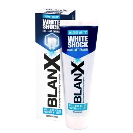 BlanX WHITE SHOCK natychmiastowa biel (Deep Blue) pasta do zębów 75 ML