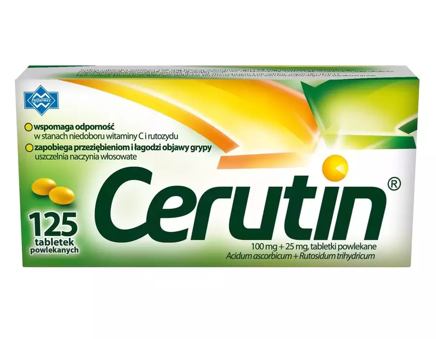 Cerutin 125 tabletek z witaminą C i rutyną