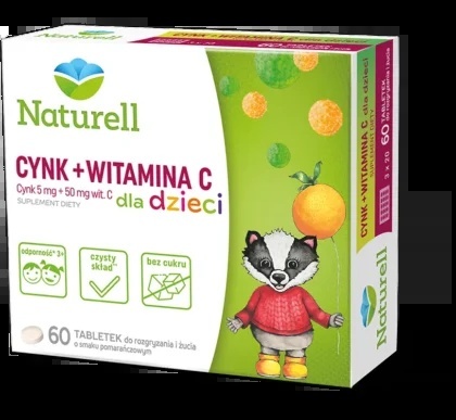 Cynk + witamina C DLA DZIECI 60tbl