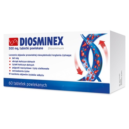 Diosminex 500 mg 60 tabletek z diosminą