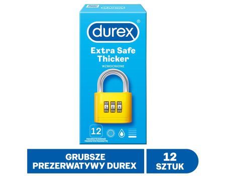 DUREX EXTRASAFE THICKER prezerwatywy 12szt