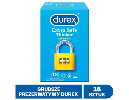 DUREX EXTRASAFE THICKER prezerwatywy 3szt