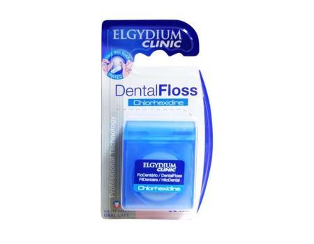 Elgydium Dental Floss nić dentystyczna z chlorheksydyną 50m