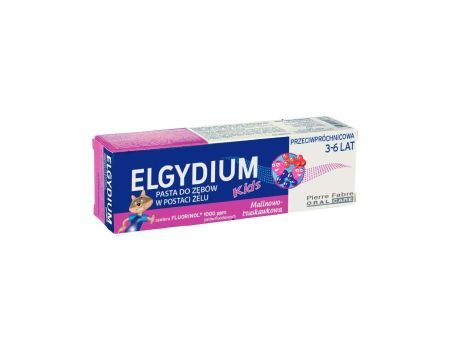 ELGYDIUM Kids pasta do mycia zębów malinowo-truskawkowy 50ml