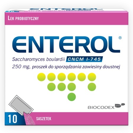 ENTEROL 250 10 saszetek dla dzieci i dorosłych na biegunkę