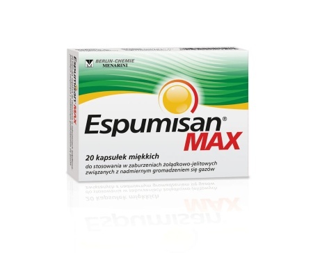 ESPUMISAN MAX 140 mg 20 kapsułek na wzdęcia