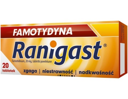 FAMOTYDYNA Ranigast 20mg 20 tabletek na zgagę i żołądek