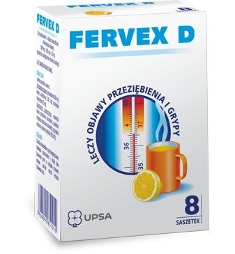 Fervex D 8 saszetek na przeziębienie (bez cukru)