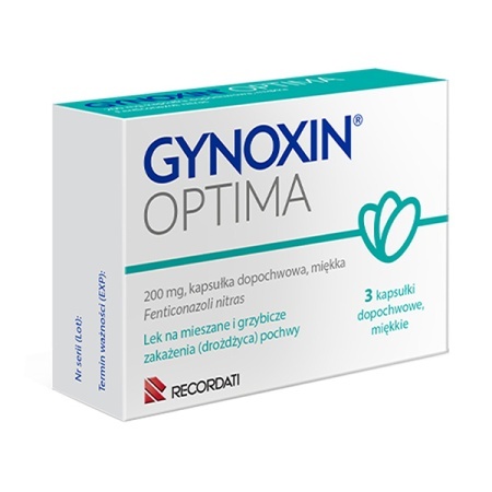 Gynoxin OPTIMA 200mg 3 kapsułki dopochwowe
