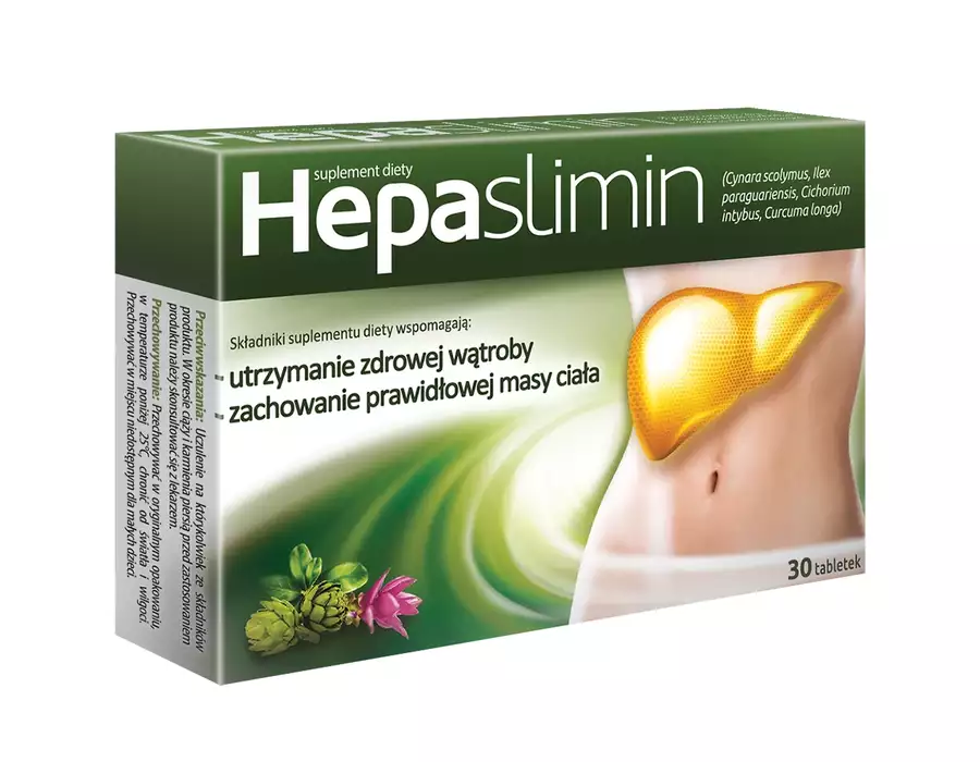 Hepaslimin 30 tabletek (suplement na wątrobę)
