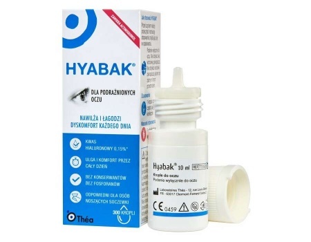 Hyabak 0.15% nawilżające krople do oczu i soczewek kontaktowych 10ml