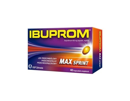 Ibuprom MAX sprint 400 mg ibuprofenu 40 kapsułek