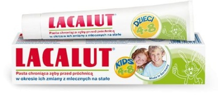 Lacalut pasta do zębów dla dzieci 4-8 lat 50ml DATA WAŻNOŚCI: 28.02.2024r.