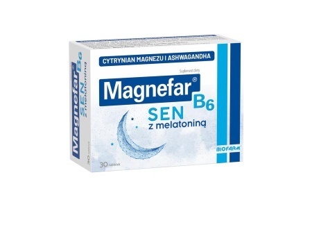 MAGNEFAR B6 SEN z melatoniną 30tbl