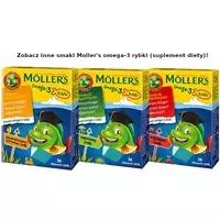 Moller's Omega-3 Rybki żelki malinowe 36 szt