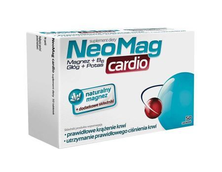Neomag cardio tabletki z magnezem, potasem i głogiem 50tbl