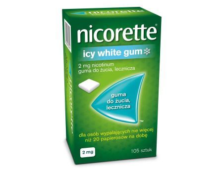 NICORETTE GUMA 2mg 105tbl ICY WHITE