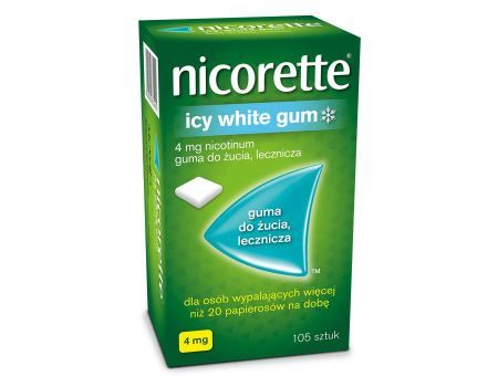 NICORETTE GUMA 4mg 105tbl ICY WHITE