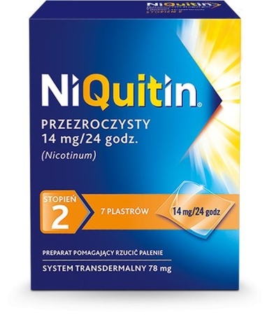 Niquitin 14mg/24h STOPIEŃ 2 7 plastrów przezroczystych