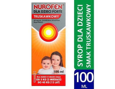 NUROFEN FORTE dla dzieci o smaku truskawkowym 40mg/ml 100ml