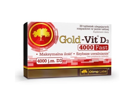 OLIMP Gold-Vit D3 4000 FAST 30tbl ulegających rozpadowi w jamie ustnej