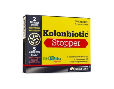 OLIMP Kolonbiotic Stopper 10 kapsułek (probiotyk+drożdże) DATA WAŻNOŚCI 10.03.2024