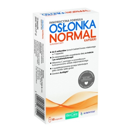 Osłonka NORMAL 10 kapsułek (probiotyk+prebiotyk) DATA WAŻNOŚCI 29.02.2024