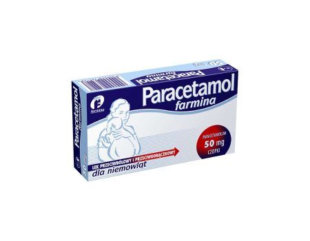 Paracetamol farmina 50mg 10czopków