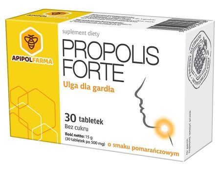 Propolis Forte smak pomarańczowy 30tbl do ssania