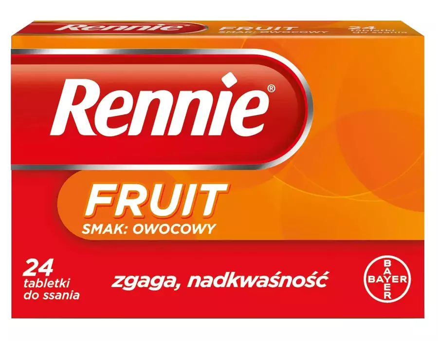 Rennie Fruit smak owocowy 24tbl
