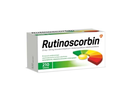 Rutinoscorbin 210 tabletek z witaminą C i rutyną