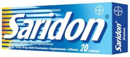 Saridon tabletki 20 sztuk na ból i gorączkę 