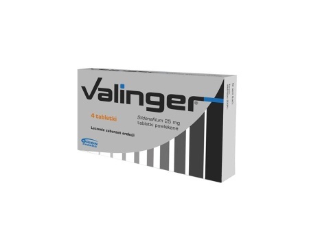 Valinger 25 mg 4 tabletki na wzwód