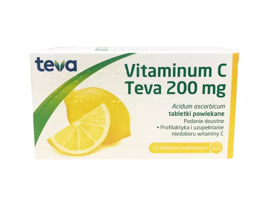 Vitaminum C TEVA 200mg 50tbl powlekanych