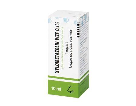 Xylometazolin WZF 1mg/ml krople do nosa na katar, 10ml (zielony)