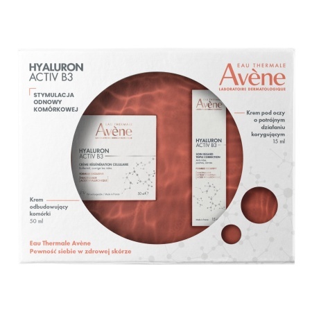 Zestaw Avene Hyaluron Activ B3 krem odbudowujący komórki 50 ml i krem pod oczy 15 ml