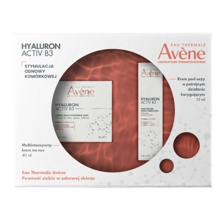 Zestaw Avene Hyaluron Activ B3 multiintensywny krem na noc 40 ml i krem pod oczy 15 ml