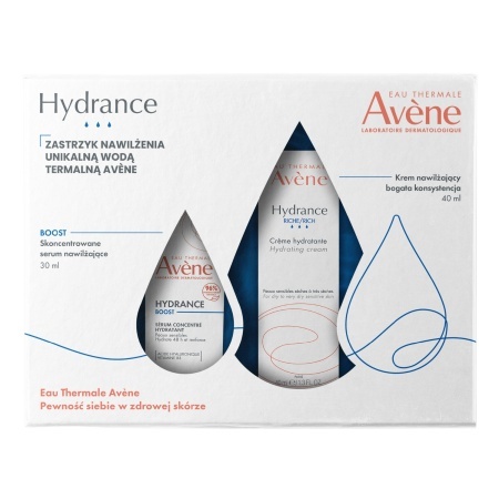Zestaw Avene Hydrance serum nawilżąjące 30 ml i krem o bogatej konsystencji nawilżający 40 ml